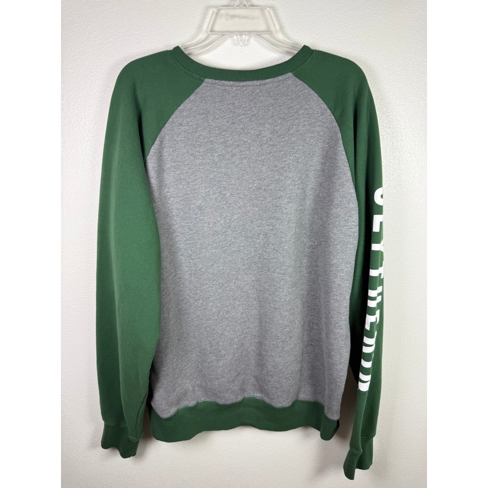 Harry Potter Slytherin Sweatshirt Universal Studios Raglan Grey Green 2XL - Picture 2 of 5
